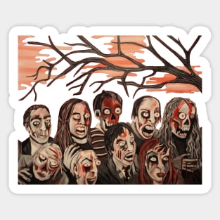 Zombie Group Photo Sticker